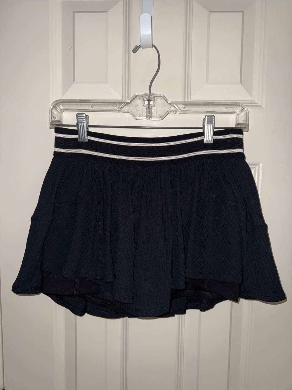 Black free people skort with Striped Waistband